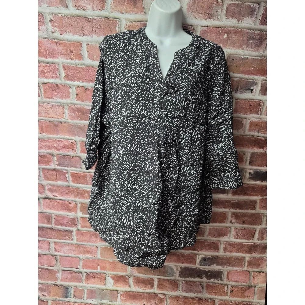 Women's WOMAN WITHIN Abstract Print Tunic Blouse Size 22/24 1X